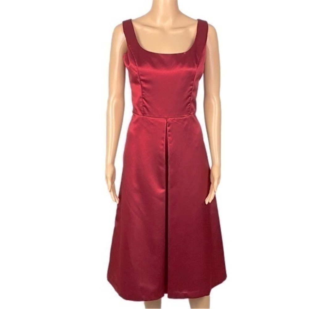AFTER SIX red Taffeta A-line semi-formal or bridesmaid dress. Size 12. EUC